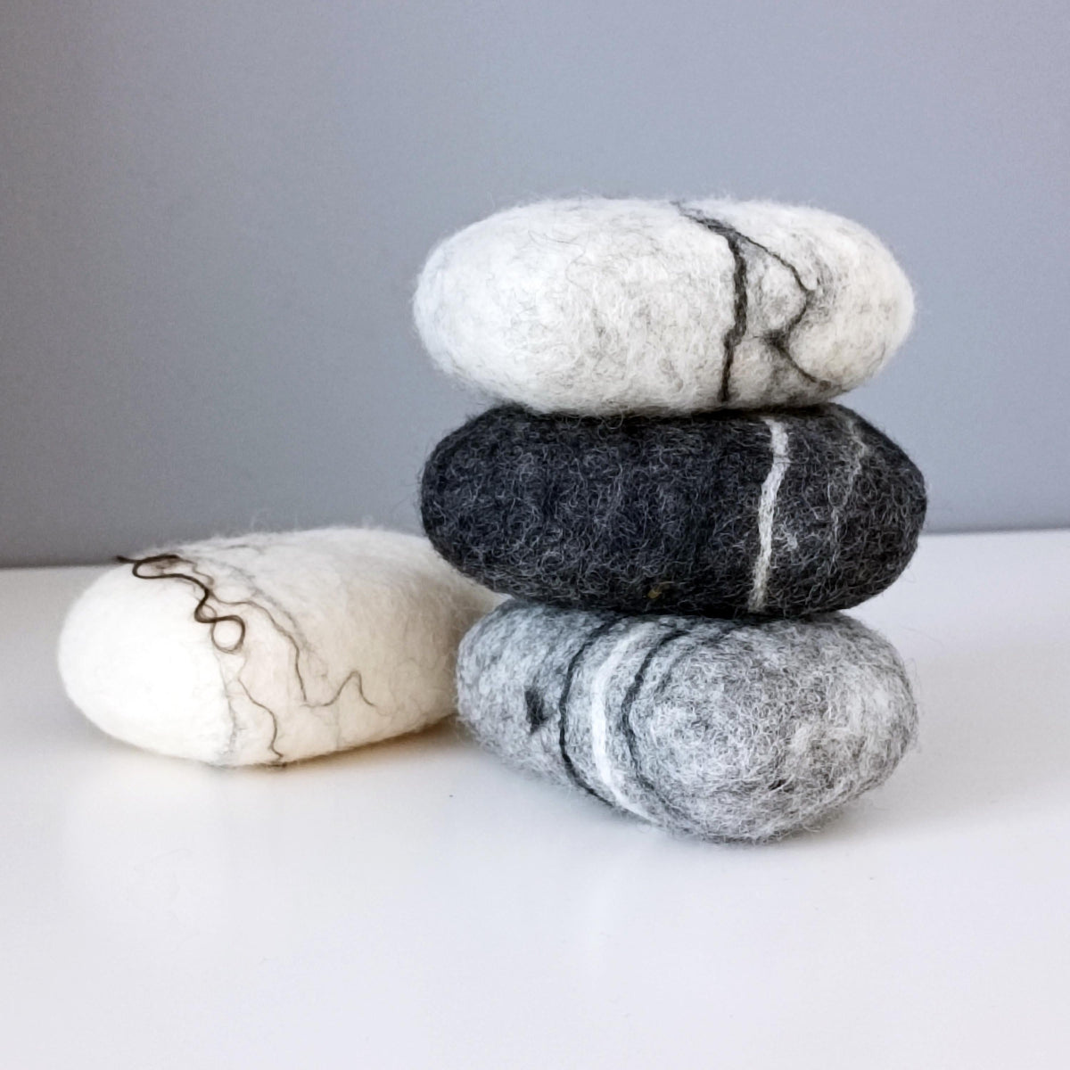 Felted Soap Bar Natural Stone Design - Four Colors in One Place
