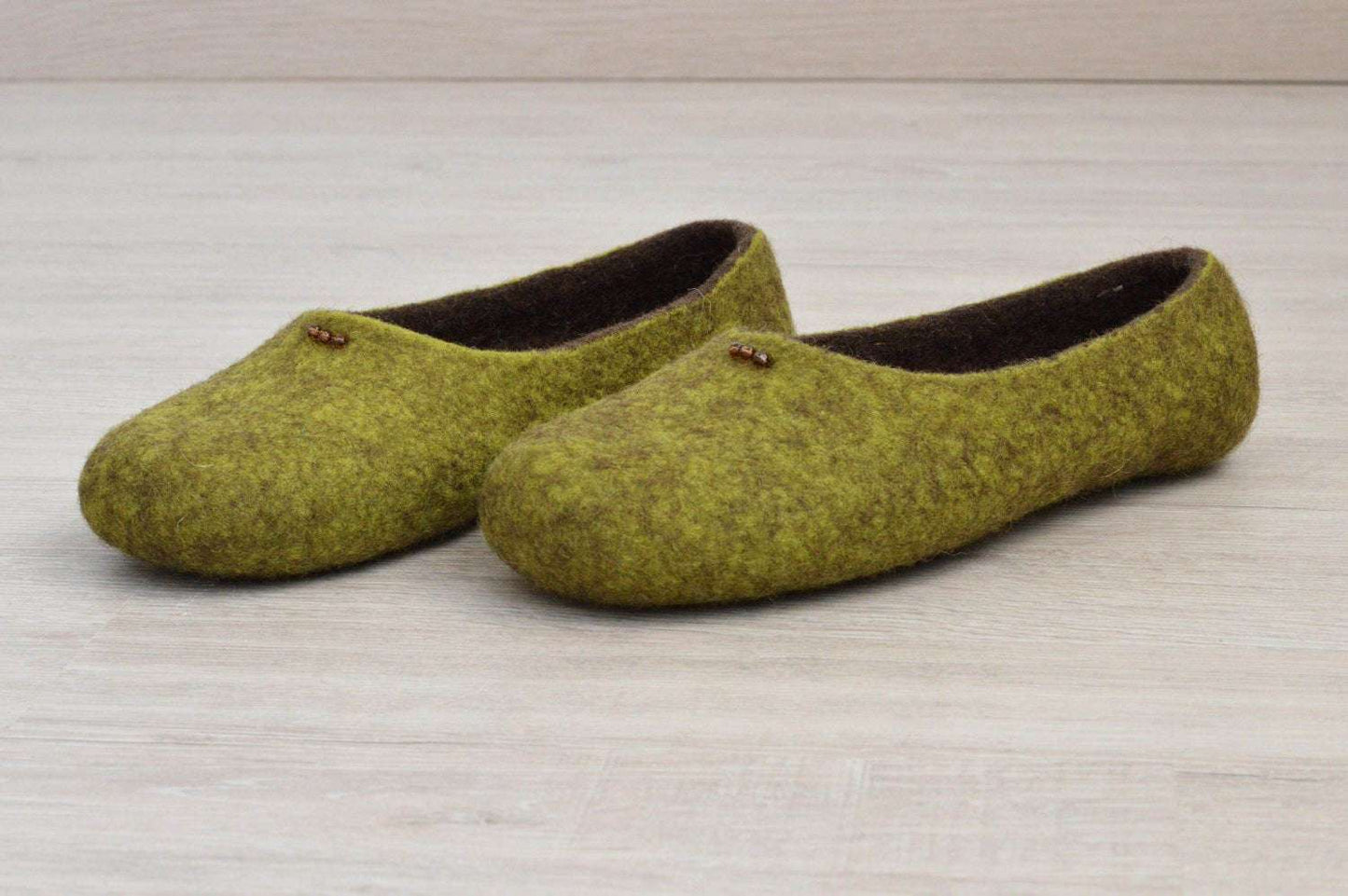 Autumn Colors Women Slippers - Felted House Shoes - Home Soul