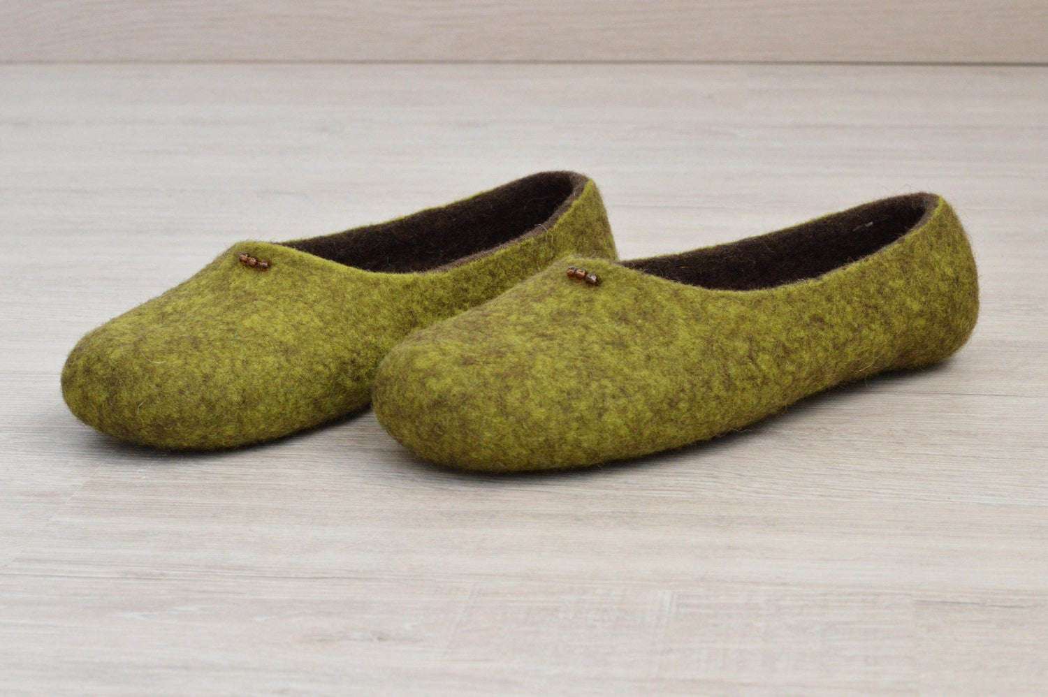 Autumn Colors Women Slippers - Felted House Shoes - Home Soul