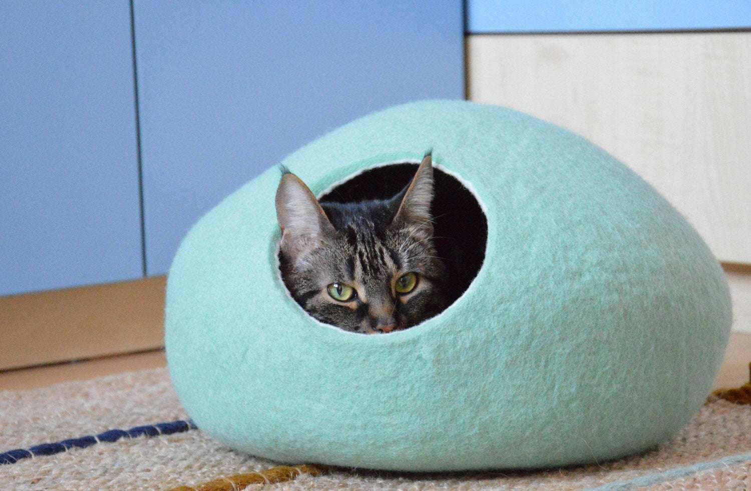 Mint Cat Bed - Refreshing Pet Cave - Home Soul