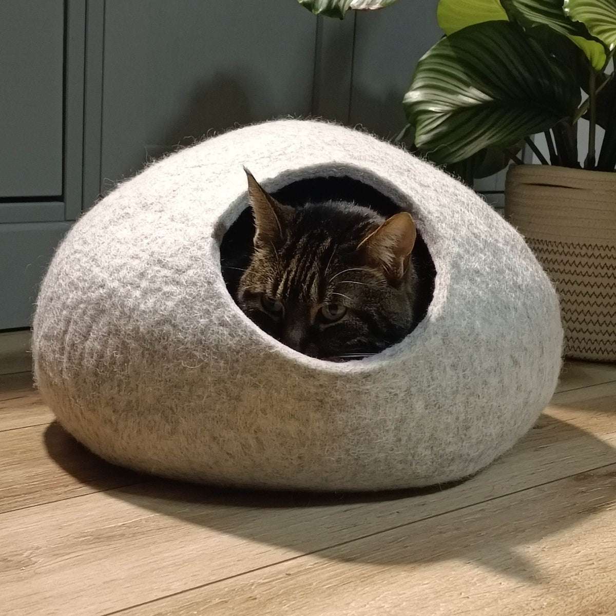 Wool Cat Bed - Premium Pet Cave - Home Soul