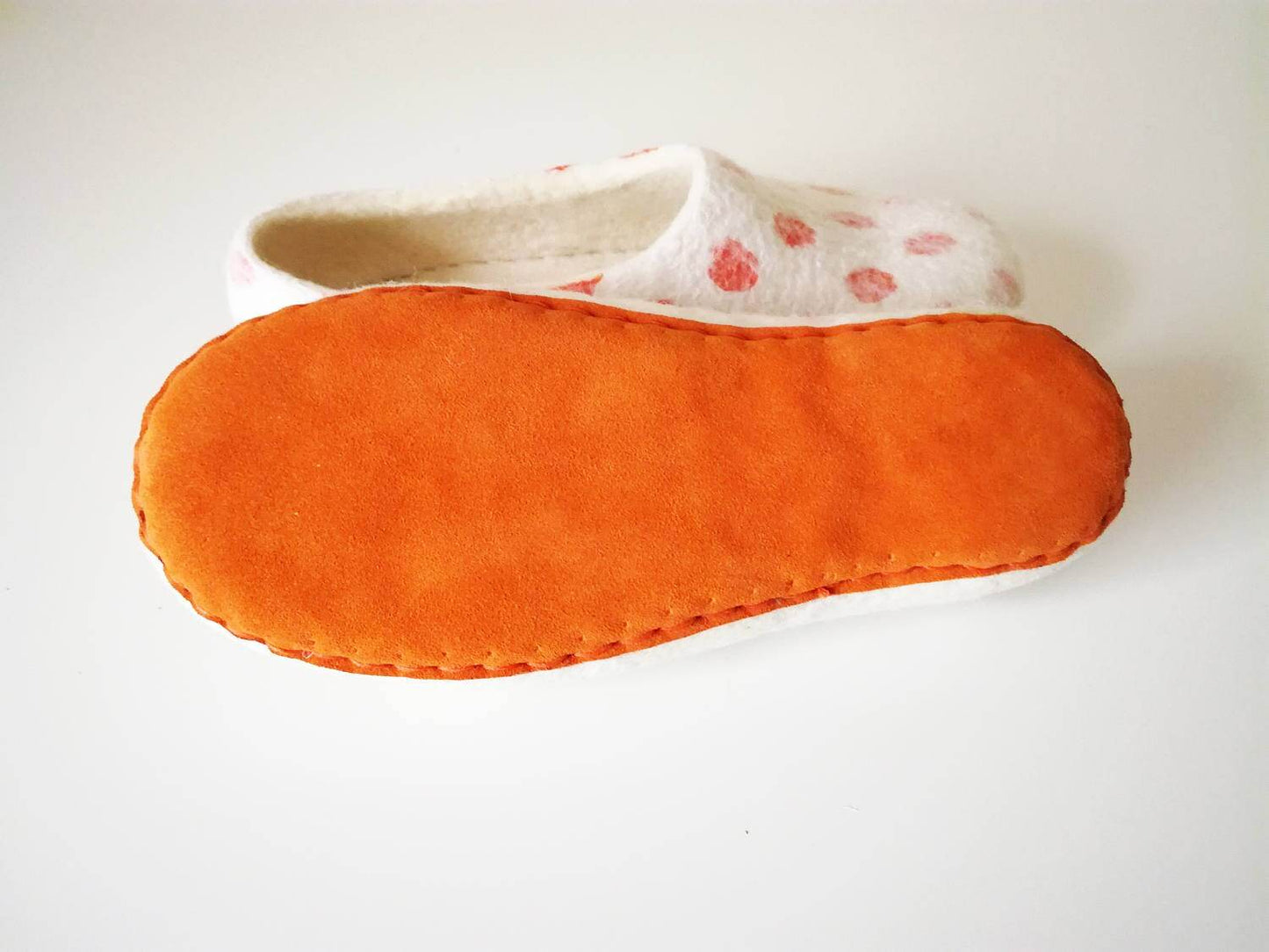Orange Dots Slippers - Vibrant House Shoes - Home Soul