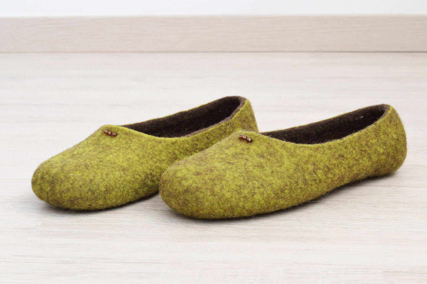 Autumn Colors Women Slippers - Felted House Shoes - Home Soul