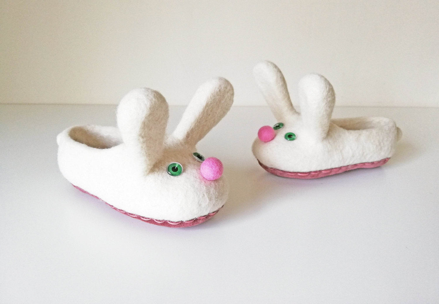 White Bunnies Kids Slippers - Cute Animal Shoes - Home Soul