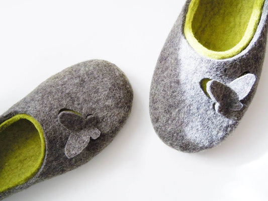 Butterflies Slippers - Whimsical House Shoes - Home Soul