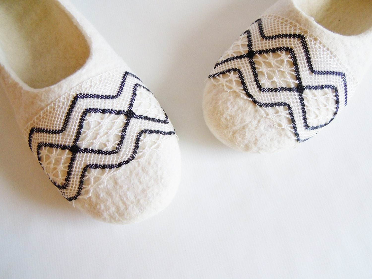 Rhombus Slippers - Geometric Pattern House Shoes - Home Soul