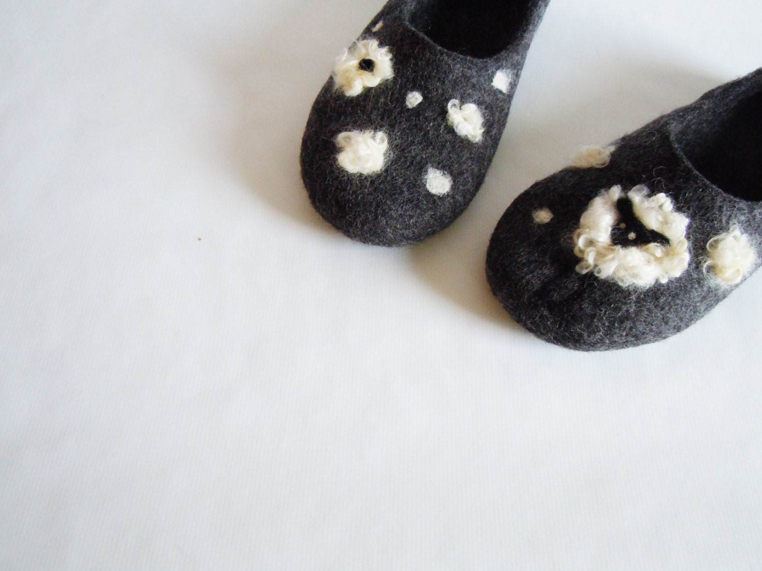 Ewes Wool Slippers - Sheep Design House Shoes - Home Soul