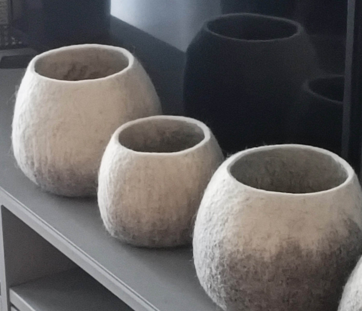 Scandinavian Flower Pot - Handmade Wool Planter - Home Soul