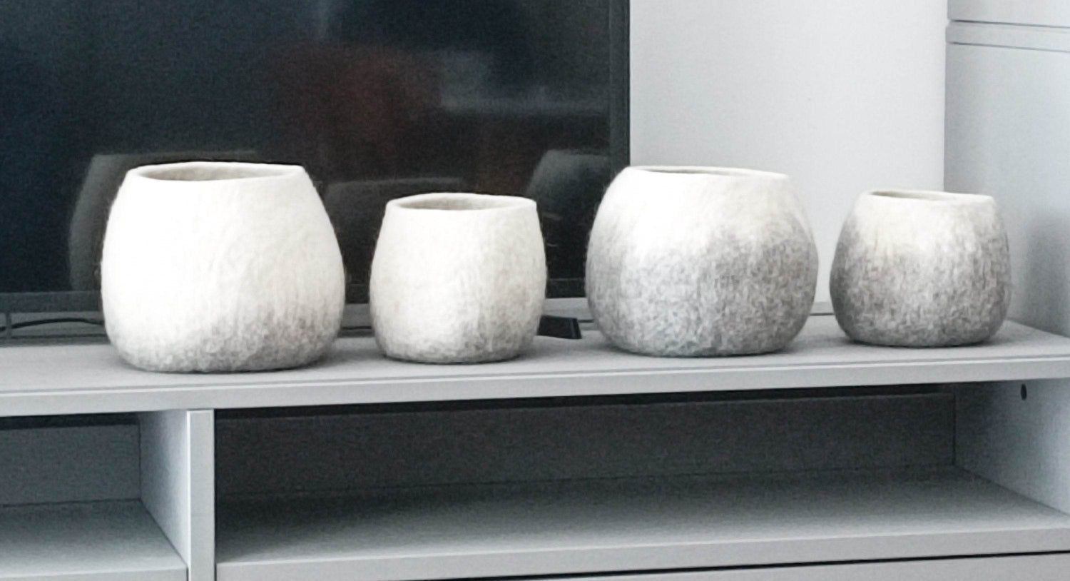 Scandinavian Flower Pot - Handmade Wool Planter - Home Soul