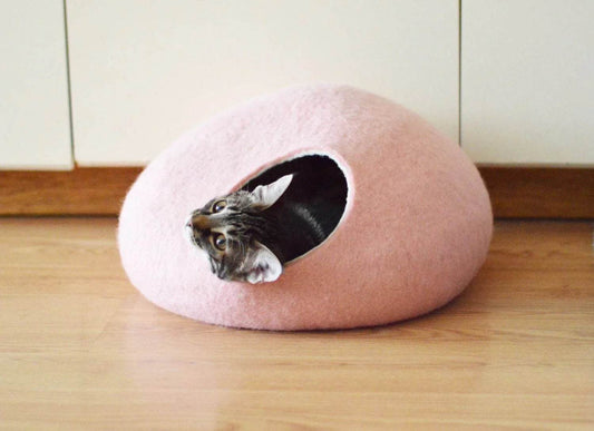 Baby Pink Cat Bed - Eco-Friendly Pet Cave - Home Soul