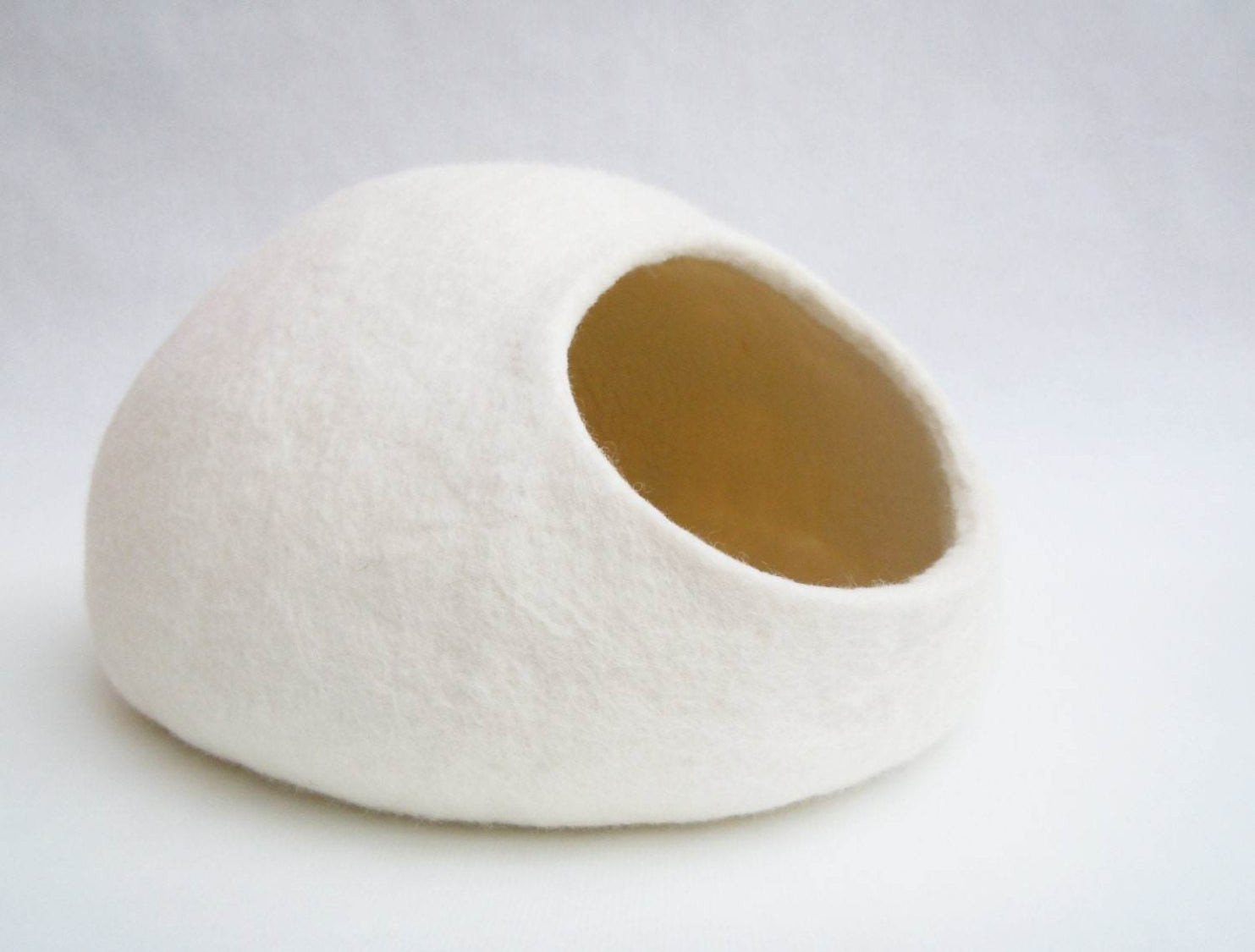 Modern White Pet Bed - Contemporary Cat Cave - Home Soul