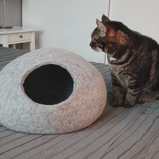 Modern pet bed / cat bed / cat cave / cat house / pet furniture / puppy bed / dog bed / cat nap cocoon. Custom color cat bed